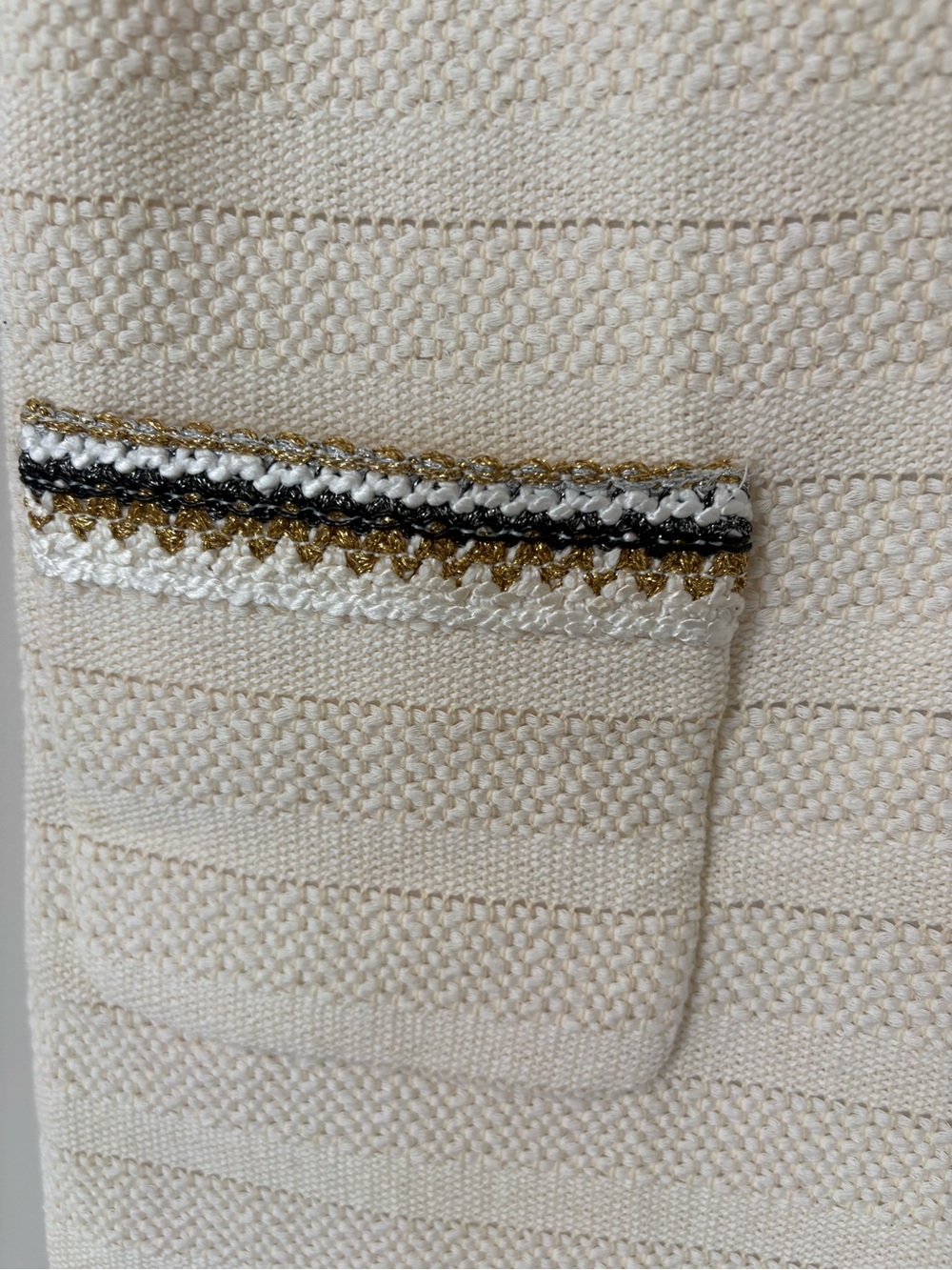 Sandro Knit Tweed Mini Dress Metallic Trim & Pockets Size36(S/US4) - Picture 7 of 12